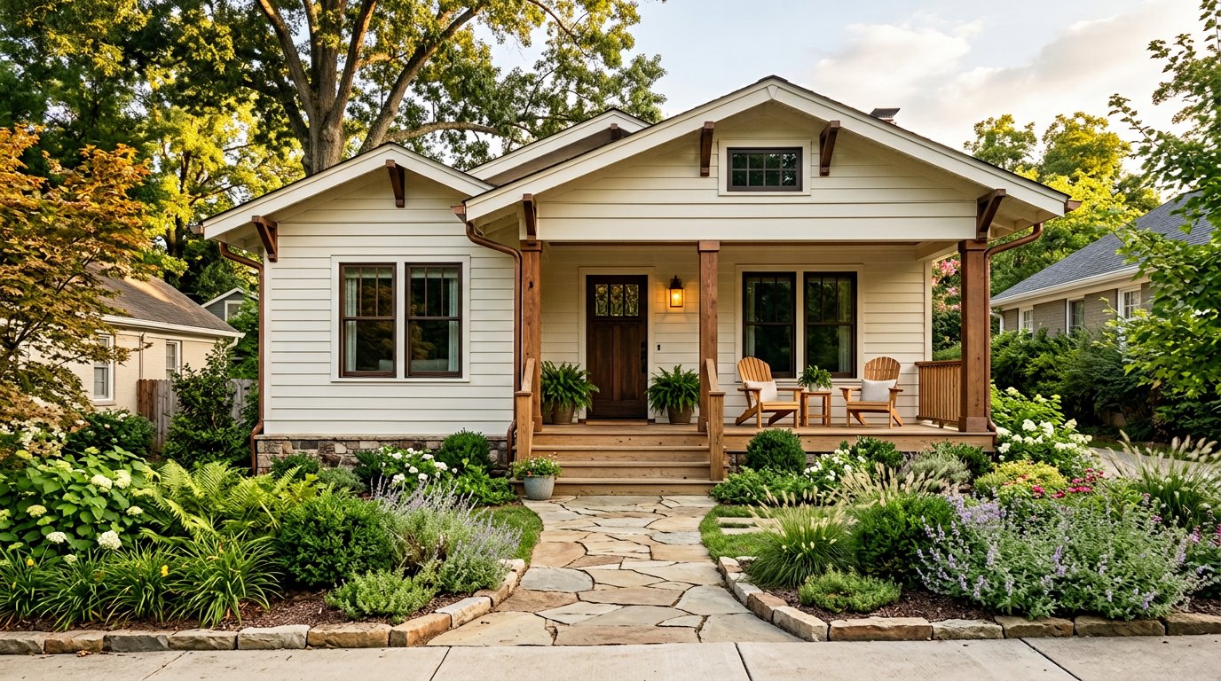 A cared-for home with a welcoming garden and refreshed exterior